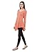 Doublju Womens Modern Casual Slim Fit Unbalanced Hemline Long Tunic Top