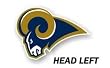 St. Louis Rams 12" Vinyl Magnet Set Of 2 Flag Left - Rams 12 Magnet - Left"