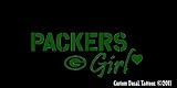 Green Bay Packers Girl Car Window Decal Sticker Green 8"