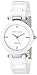 Anne Klein Women's AK/1465WTSV Diamond-Accented White Ceramic Bracelet Watch