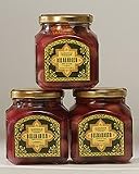 Moroccan Bigaradier Marinated Red Olives - 3 Jars by Haddouch Gourmet, Inc.