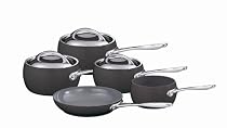 Marco Pierre White, Green Pan and Russell Hobbs Hard Anodised Cookware Set, 5 Pieces,