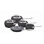 Marco Pierre White, Green Pan and Russell Hobbs Hard Anodised Cookware Set, 5 Pieces,