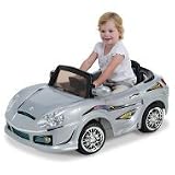Excalibur Electronics Silver Ride On Sports Car w/Parental Remote Control