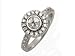 Jewelry : 18K White Gold "Invisible" Set Diamond Ring, Enhanced with Pie-Cut and Pave Set Diamonds.