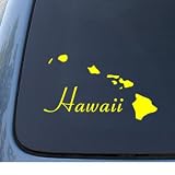 kauai vacation package HAWAII   Tropical Islands   Car, Truck, Notebook, Vinyl Decal Sticker #1161 | Vinyl Color: Yellow