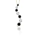 14K Yellow Gold 1/4 ct. Alternating Black and White Diamond Journey of Love Curve Pendant with Chain