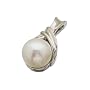 Platinum with Refined Cultured White Pearl Pendant