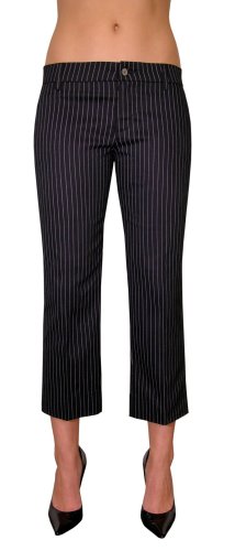 Dickies Girls Juniors' Stretch Twill 2 Back Pocket Pinstripe Capri