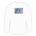Long Sleeve T-shirt with jumping, water, microphone, fish, interview Large White