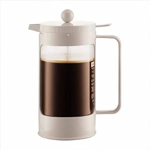 Bean 8 Cup French Press Coffeemaker with Pour Control in Off White by 