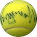 Virginia Wade signed Tennis Ball