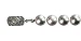Gray 7.5-8mm Single Strand AS2R2 Cultured Pearl Necklace w. 14k Gold Diamond Clasp (18) - by Dahlia Classic Jewelry Collection