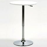 Produkt-Bild: Bartisch LIFT, wei&szlig;, h&ouml;henverstellbar, Chrom, bis 108cm