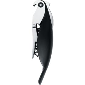 A di Alessi Parrot Corkscrew, Black, (AAM32 B)