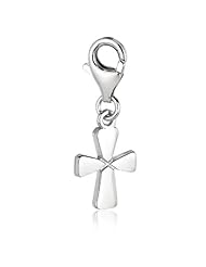 Sterling Silver clip-on cross charm
