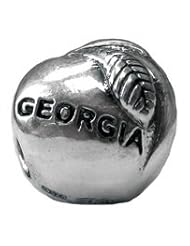 Sterling Silver Georgia Peach Zable Bead Charm BZ1768