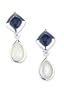 Sterling Silver, Black Onyx and Mother of Pearl Earrings