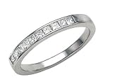 0.40 cts Princess Diamonds Band - Platinum, 18kt White or Yellow Gold