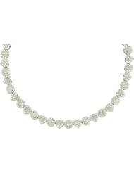 7.50 Carat (ctw) 14k White Gold Brilliant Round White Diamond Ladies Fashion Necklace