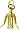 Corkscrew Charm, Gold Plated Silver