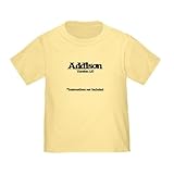 Personalized Addison Version 1.0 Baby Infant Toddler Kids Shirt - Baby Name Shower Collection