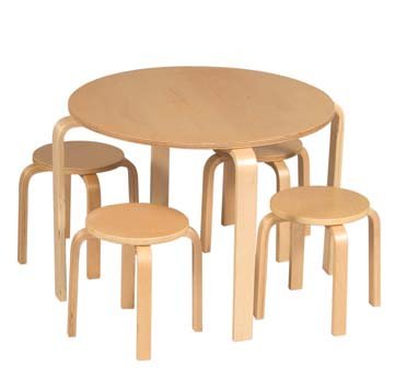 Kitchen: Nordic Table and Chairs Set   Natural