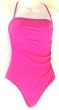 Missy Shirred Side Bandeau 1 PC Swimsuit in 4 Colors (Black, Fuschia, Turq, Navy) Sizes 6-16
