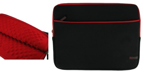 rooCASE Super Bubble Neoprene (Red / Black) Sleeve Case for Apple MacBook Pro MB991LL/A 13.3-Inch Laptop