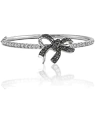 6.3ct Vs & Black Diamond Accented Bangle 14k Gold