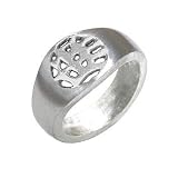 Aquarius Horoscope Sign Silver Tone Pewter Ring
