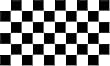 Black and White Checkered Flag - 3 foot by 5 foot Polyester (NEW)