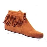 Child Medium (13-1) - Kids Ankle Indian Costume Boots Mocassins 