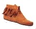 Child Medium (13-1) - Kids Ankle Indian Costume Boots/Mocassins