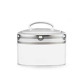 kate spade Corona Grove Platinum Covered Sugar Bowl by Kate Spade