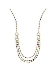 18" 14 Karat Gold Plated Multistone Necklace