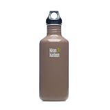 Klean Kanteen Stainless Steel Water Bottle with Poly Loop Cap (40-Ounce, Tree Bark)