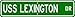 USS LEXINGTON AVT 16 Street Sign - Navy