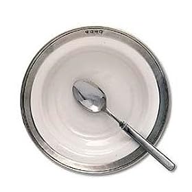 Convivio Pewter and Ceramic Soup Pasta Bowl by Match by Match