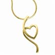 14K Yellow Gold Designer Style Heart Gold Fashion Pendant (Chain is not included)