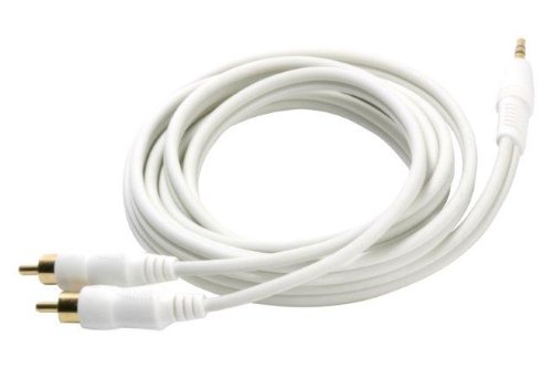 Stereo jack RCA Phono Cable for Apple Media Players: (Fits: iPhone 3G, iPhone 3GS, iPhone 4, iPod Touch, iPad, iPod mini, iPod shuffle, iPod Photo, iPod Classic