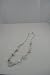 Necklace no clasp long chain beads flowers WHITE