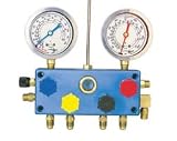 Refrigerant Gauge Set - 4 Way, Glycerine, for CFC and HCFC