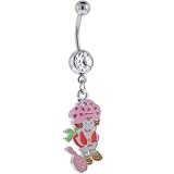 Strawberry Shortcake and CAT Crystalline GEM Dangle Belly Ring