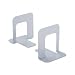 Standard Deluxe Metal Bookends, Nonskid Padded Base, Gray Enamel (UNV54057)