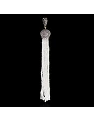 18kt Gold 49.21ct Natural Gemstone Tassel Beaded Pendant Jewelry