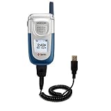 Coiled Power Hot Sync and Charge USB Data Cable w/ Tip Exchange for the Samsung RL-A760 - Gomadic Brand