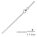 1.5mm Sterling Silver Rolo Chain in 16", 18", 20", 24" and 30" Lengths, #8428