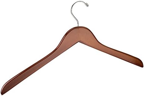 20 Wooden Clothes Hangers - Dark Cherry Finish