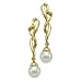 14K Yellow Gold Pearl Earrings